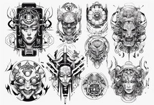 Cybernetic ass tattoo idea