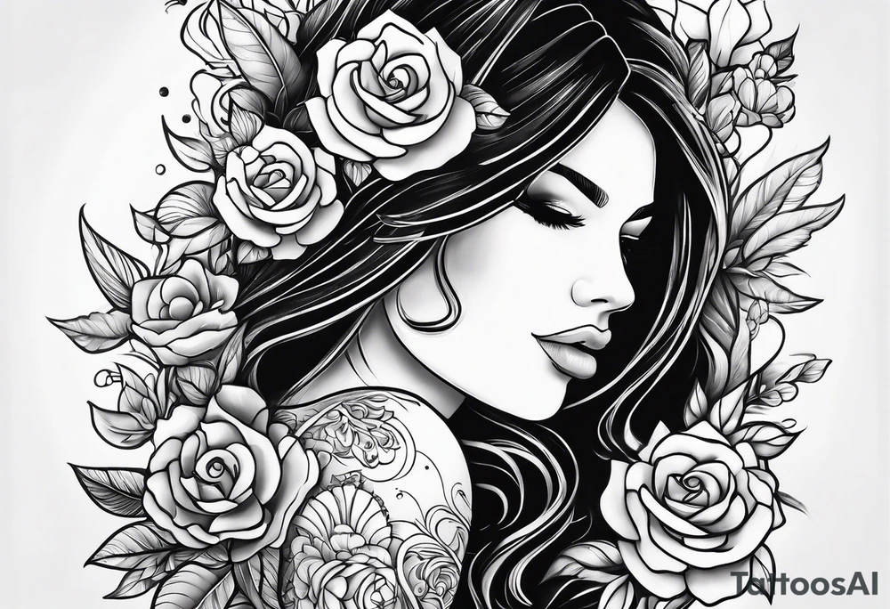 Mininalistic 2 tattoos matching to a daughter and a mother tattoo idea