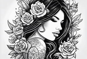 Mininalistic 2 tattoos matching to a daughter and a mother tattoo idea
