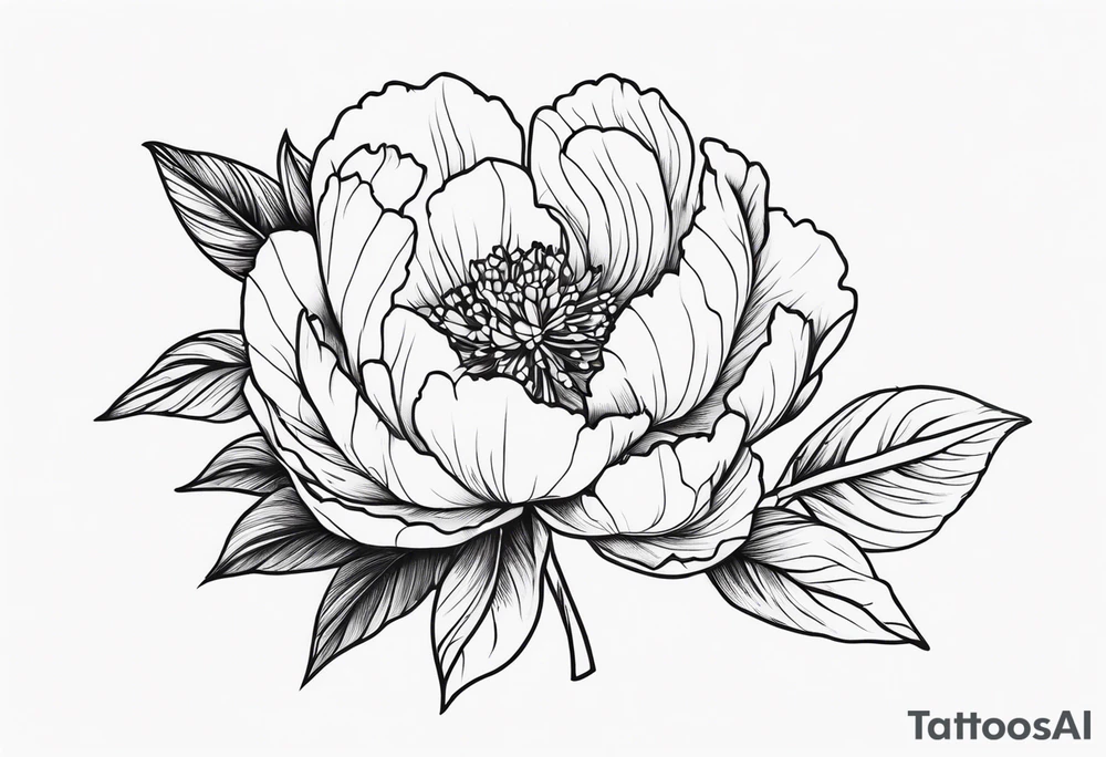 Peony tattoo idea