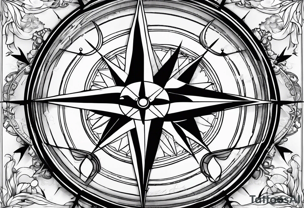 Nautical compass tattoo idea