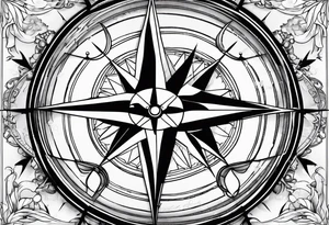 Nautical compass tattoo idea