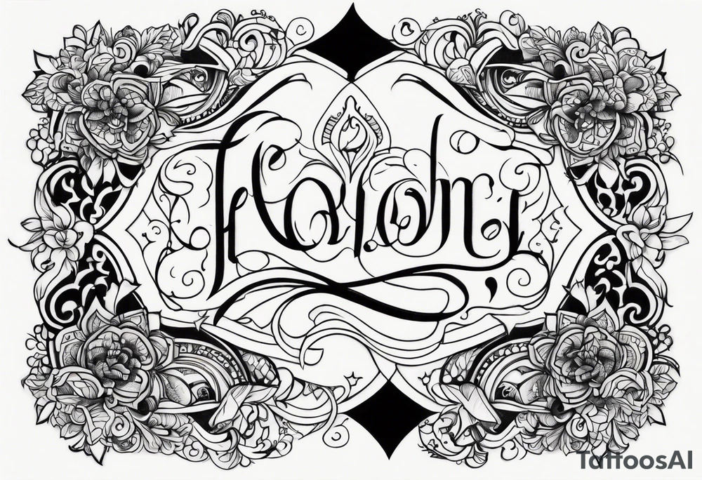 Curly font 
 Lee tattoo idea