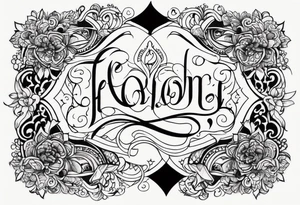 Curly font 
 Lee tattoo idea