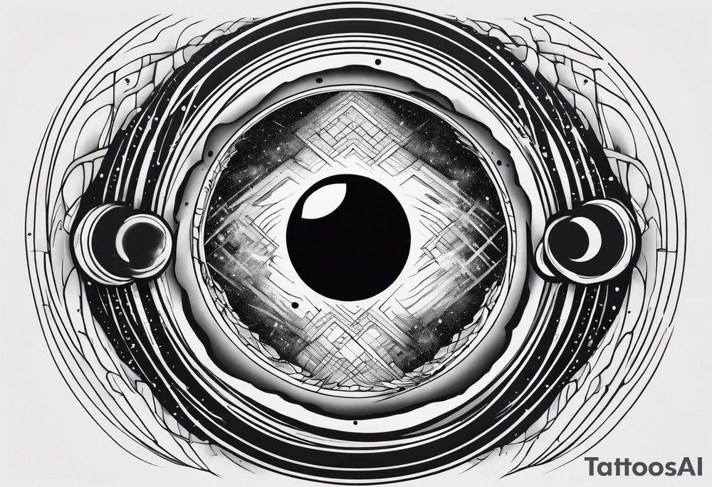 black hole absorbing things around put on my forearm tattoo idea