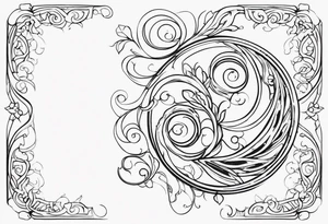 Elegant Scrollwork tattoo idea