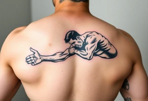 Wrestling tattoo on arm tattoo idea