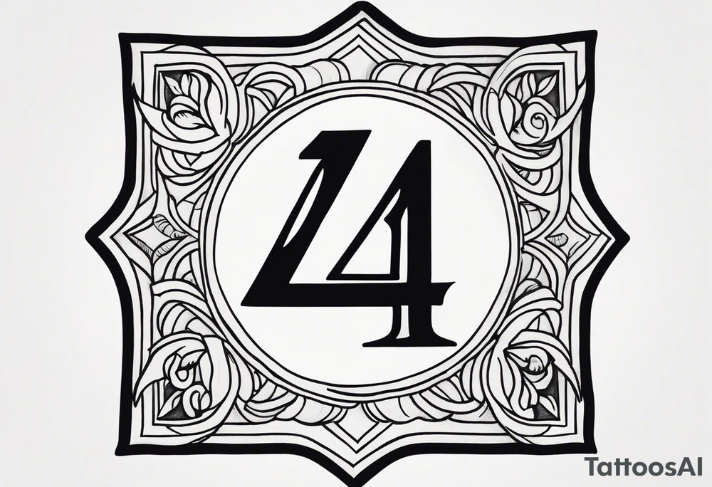 number 4 in a card tattoo idea