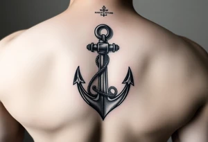 Anchor with a weasel weaving thru it tattoo idea