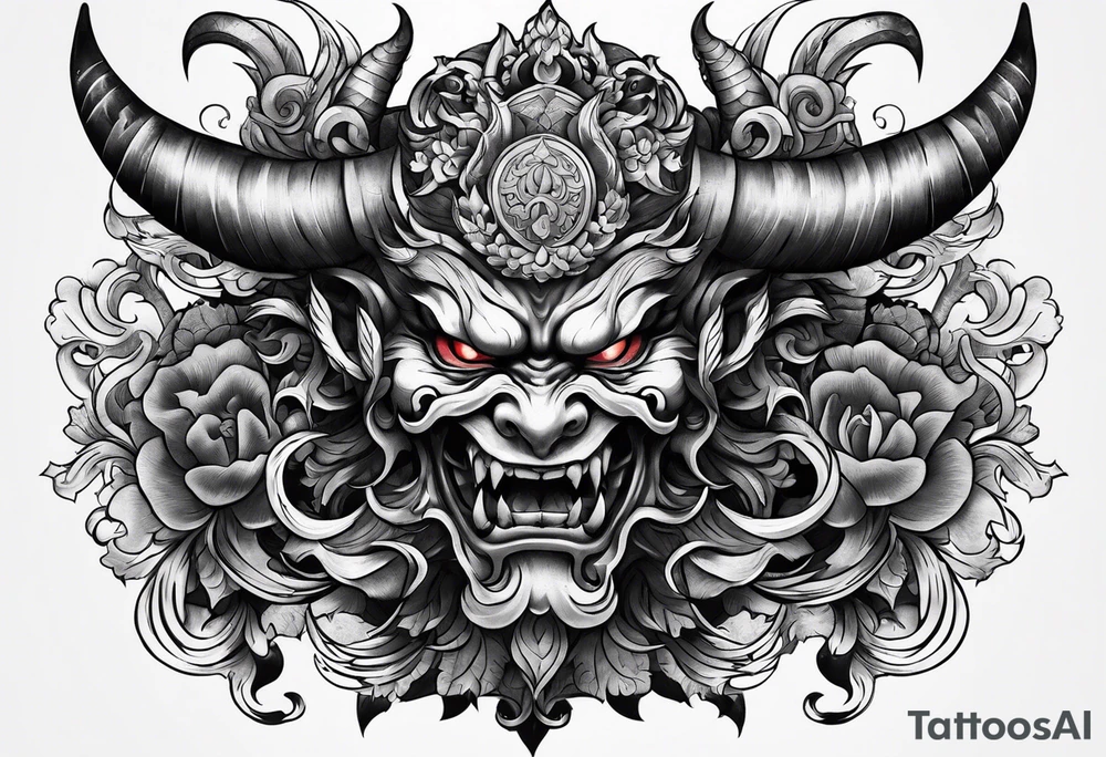 japanese demon tattoo idea tattoo idea