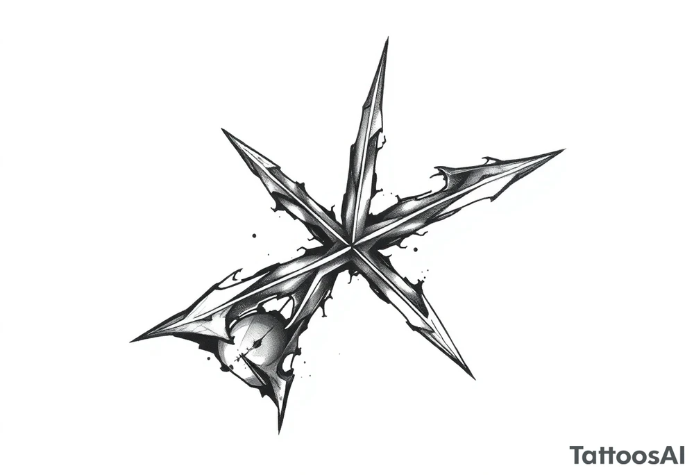 Abstract asterisk tattoo idea