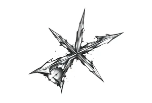 Abstract asterisk tattoo idea