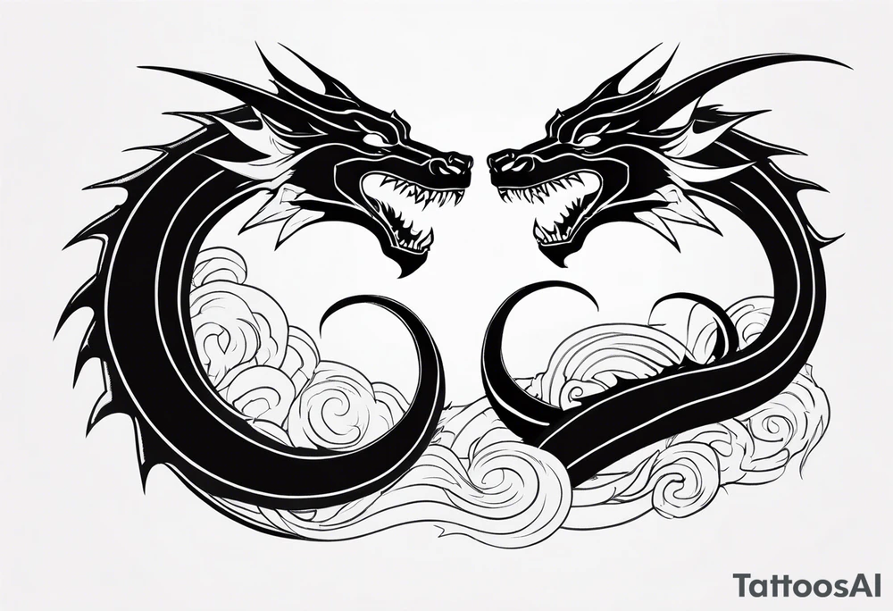 roaring dragons tattoo idea