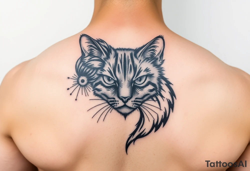 black cat tattoo idea