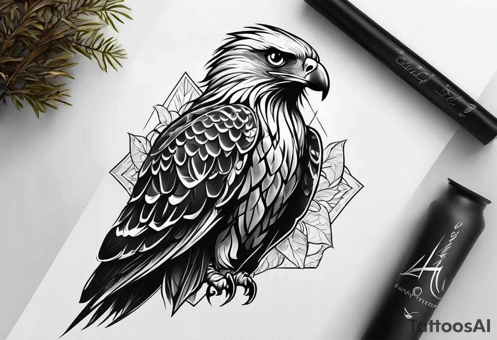 Small cute hawk on wrist tattoo idea