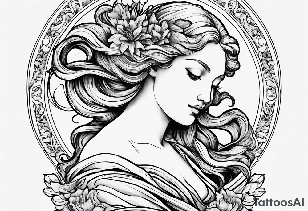 The birth of Venus tattoo idea