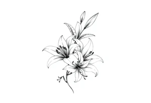 White lillies tattoo idea