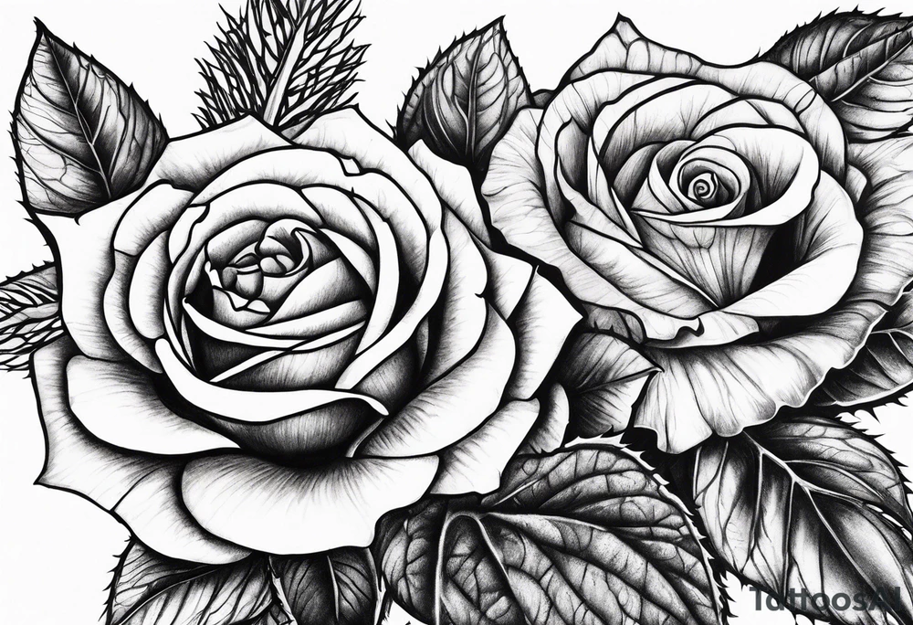 roses and thorns tattoo idea
