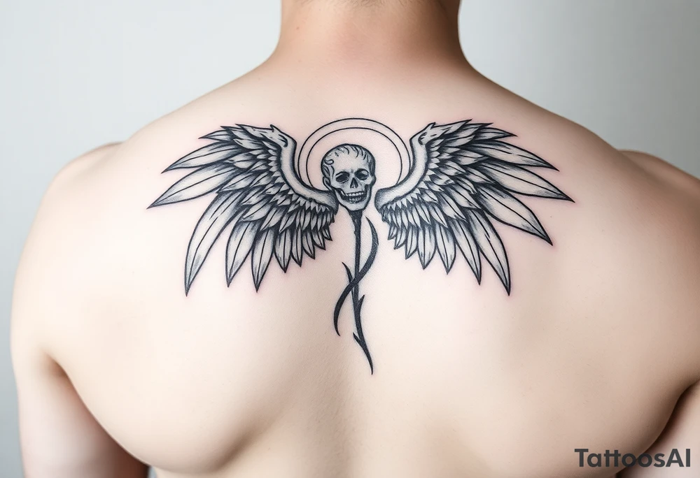 Fallen angel tattoo idea