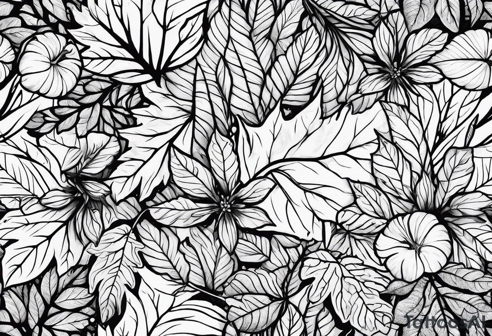 fall foliage tattoo idea