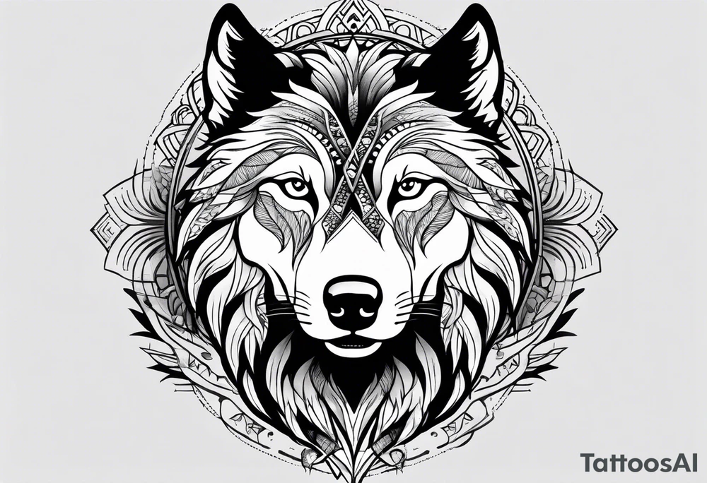 Wolf forearm tattoo idea