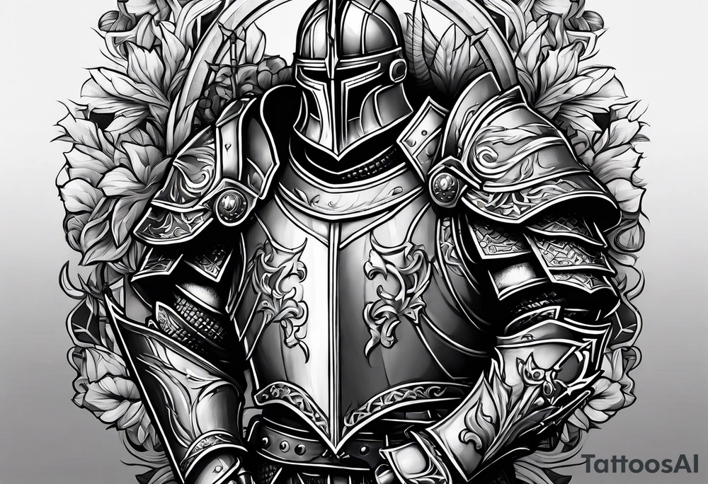 knight heavy armor tattoo idea