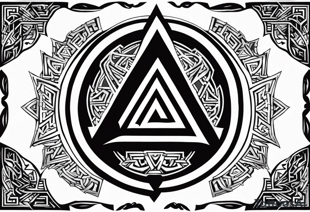 Valhalla shield valknut tattoo idea