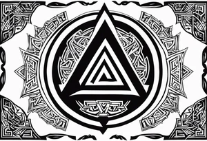 Valhalla shield valknut tattoo idea