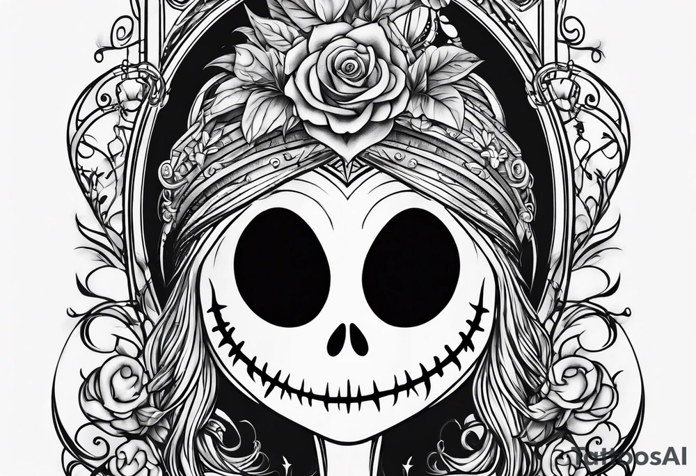 Halo head jack skellington tattoo idea