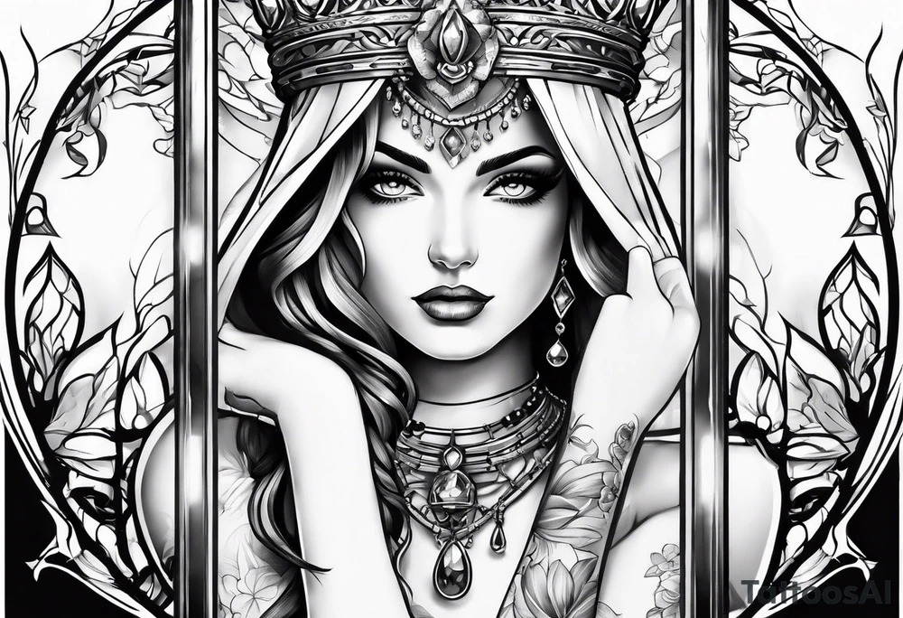 jewel behind bars tattoo idea
