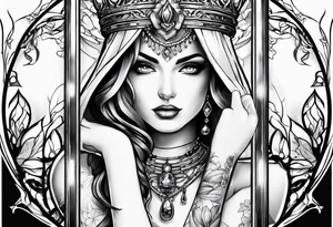 jewel behind bars tattoo idea