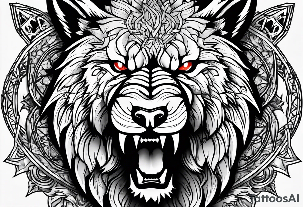 Wolfe angry tattoo idea
