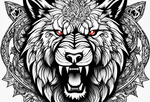 Wolfe angry tattoo idea
