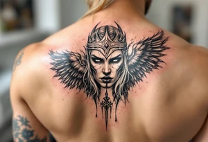 Female Viking fighters tattoo idea