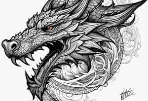 Game of thrones style dragon tattoo idea