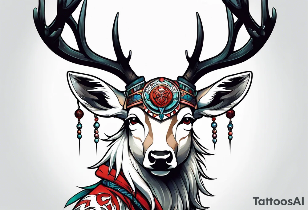 princess mononoke great spirit deer tattoo idea