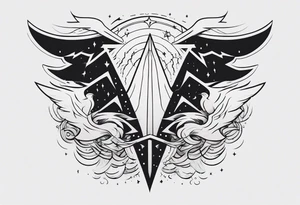 multiple lightning bolts tattoo idea