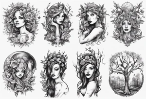 Tree girl tattoo idea