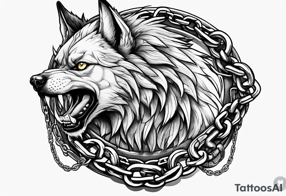 Fenrir with the chains tattoo idea