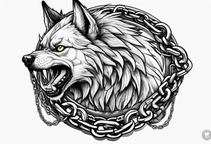 Fenrir with the chains tattoo idea