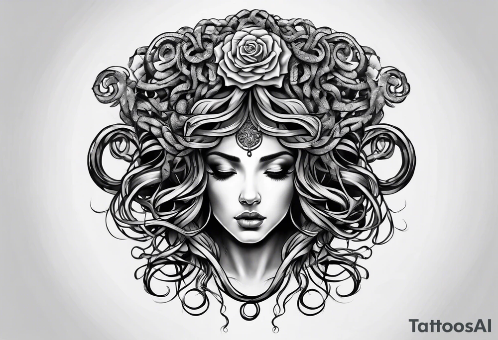 depressed medusa tattoo idea