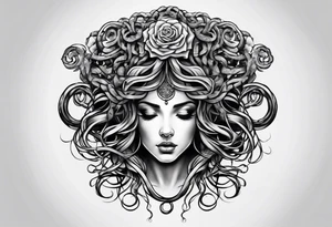 depressed medusa tattoo idea