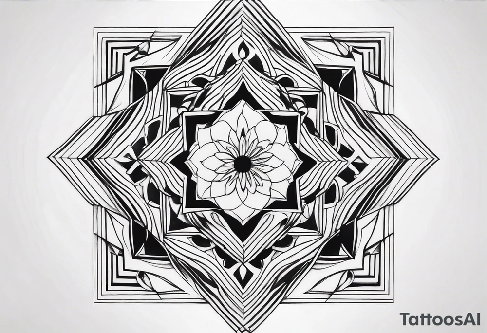 optical illusion tattoo idea