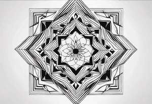optical illusion tattoo idea