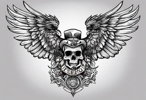 Cuervo en combate de frente a la carga tattoo idea