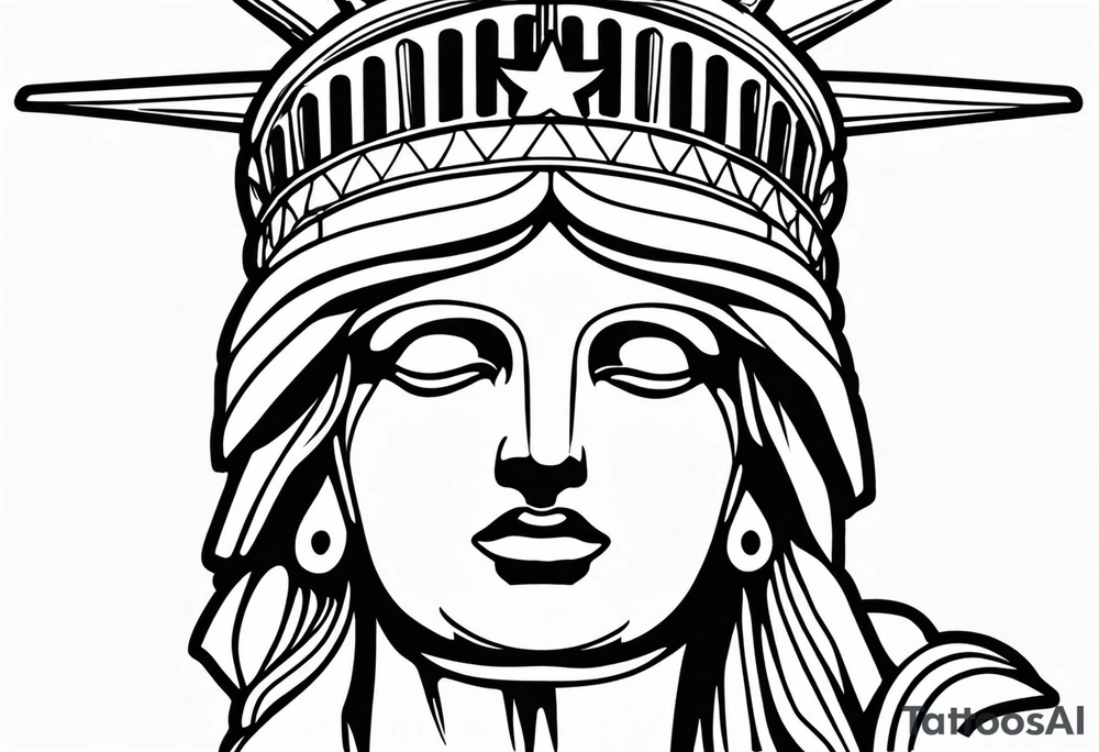 Statue of Liberty no face just the crown tattoo idea