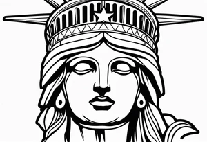 Statue of Liberty no face just the crown tattoo idea