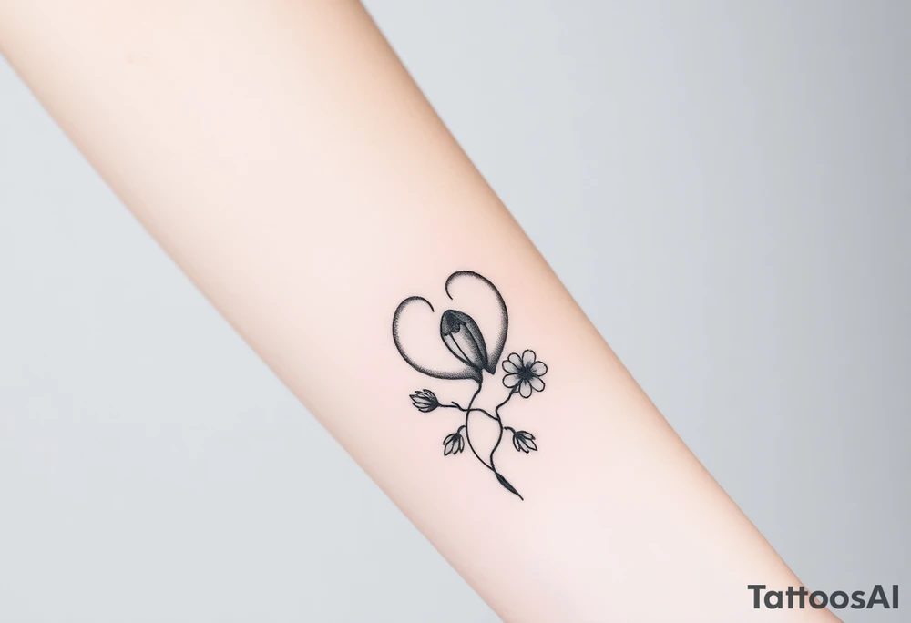 a creepy tattoo of a girls body parts but with flowers to represent growth tattoo idea