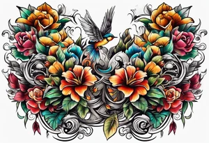 full body tattoo on the back from top to bottom on paper tattoo idea