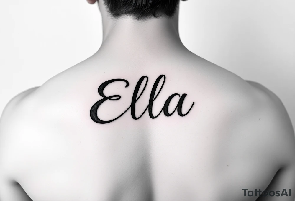 Ella text tattoo idea